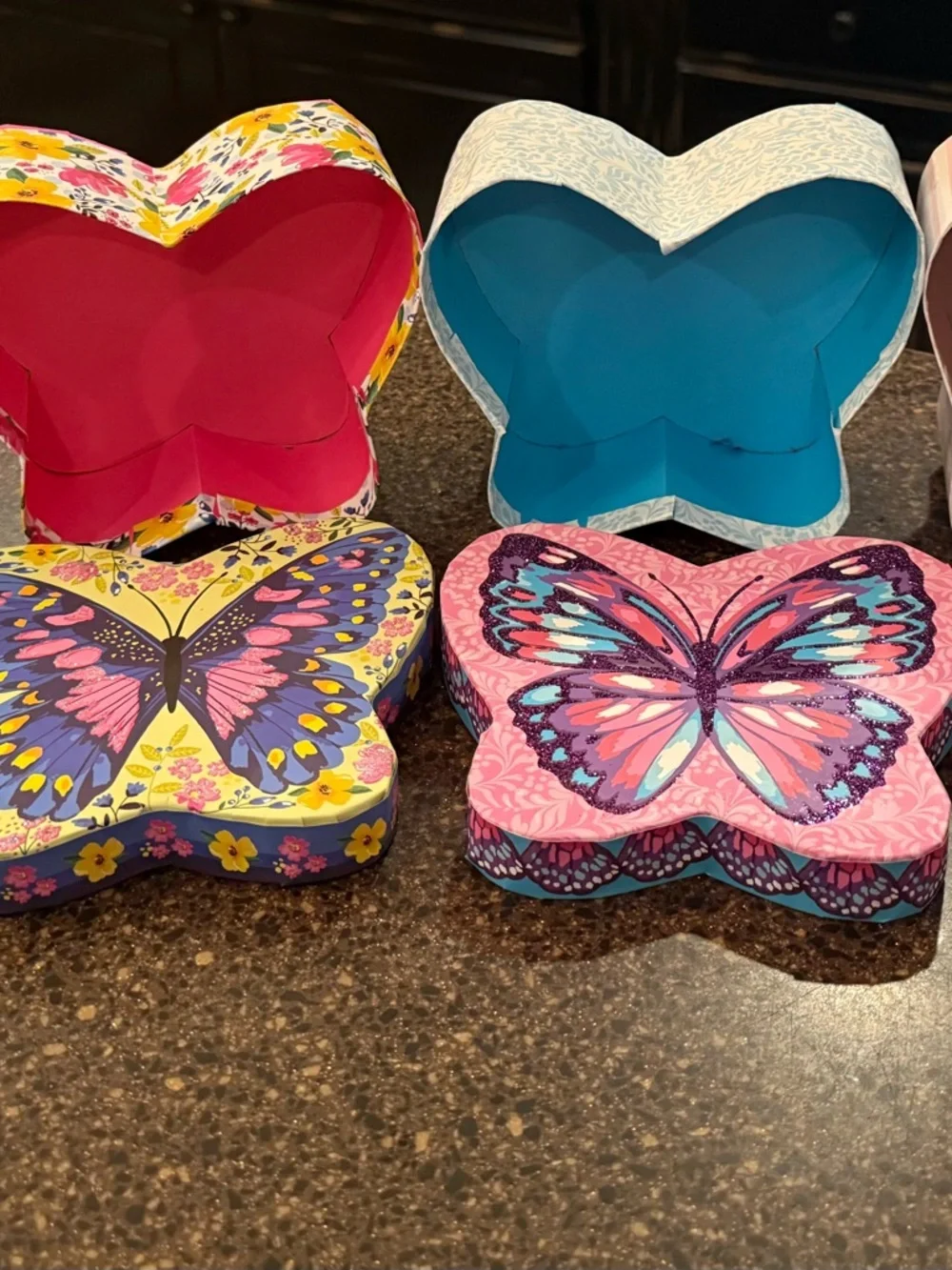 Butterfly Colorful Decorative Storage or Gift Boxes - Set of 4